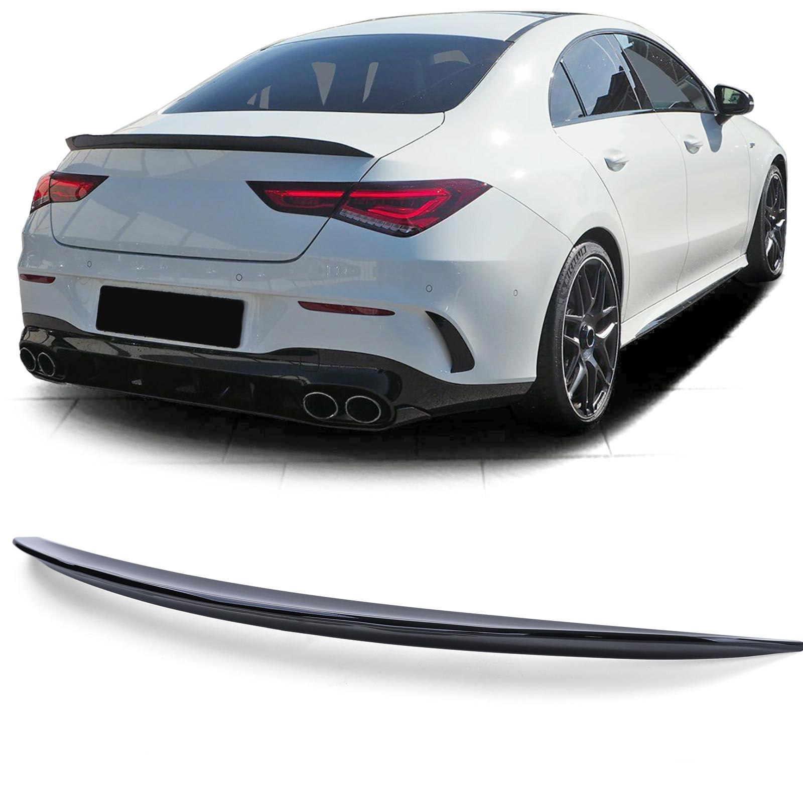 Rear spoiler W118 sedan, glossy black